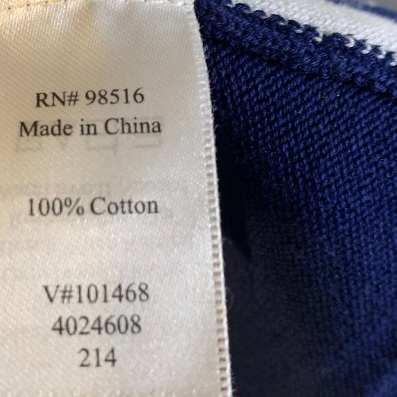 Coldwater Creek Women's Sailboat Sweater Cardigan Size L 14 Preppy Navy Blue - Picture 5 of 6